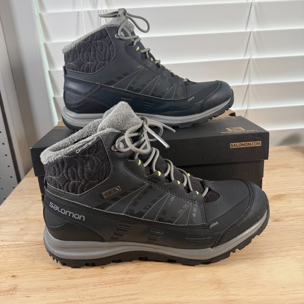 Salomon Kaina CS WP 2 Winter Boot Women's Size‎ US 8 Black Lace-Up L39059100